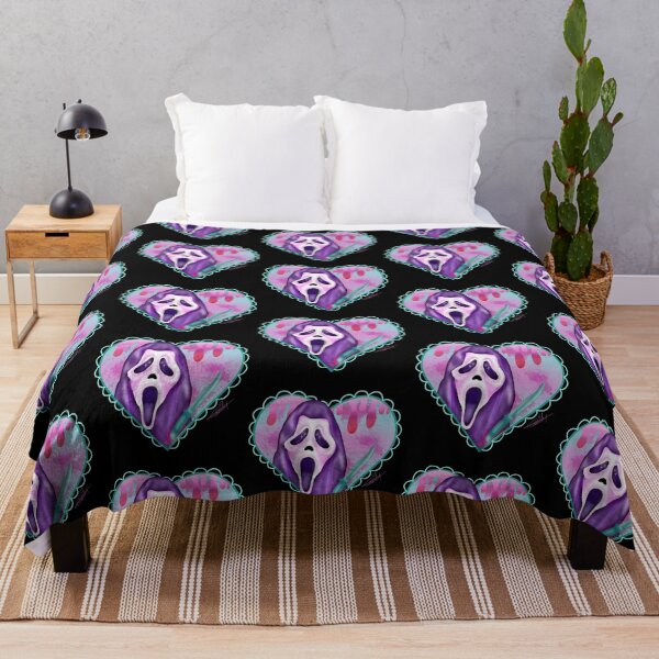 Kawaii Ghostface Throw Blanket