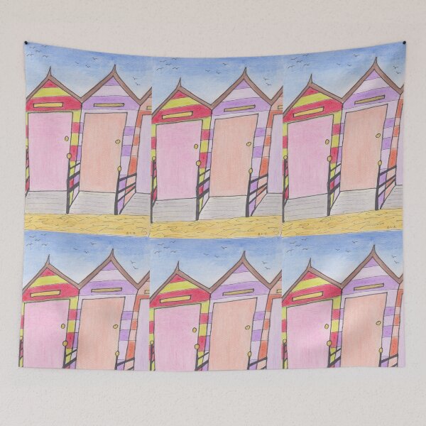 Item preview, Beach Huts designed and sold by ArtistRebeccaLS.