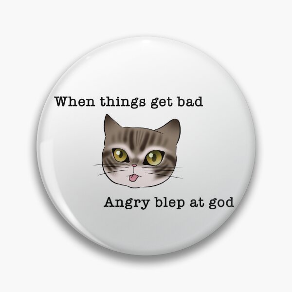 Item preview, Angry blep (grey) designed and sold by devilg04.