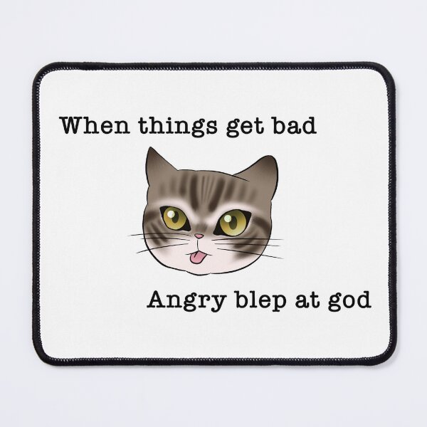 Item preview, Angry blep (grey) designed and sold by devilg04.