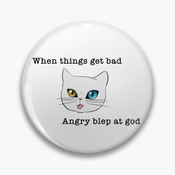 Item preview, Angry blep (white) designed and sold by devilg04.