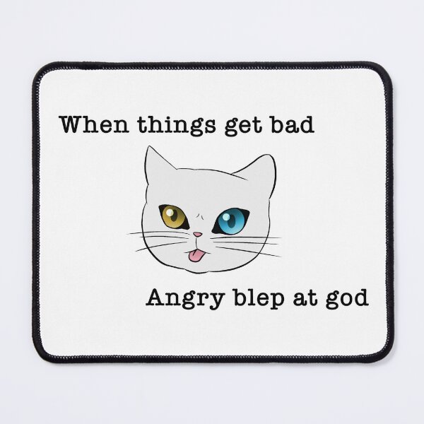 Item preview, Angry blep (white) designed and sold by devilg04.