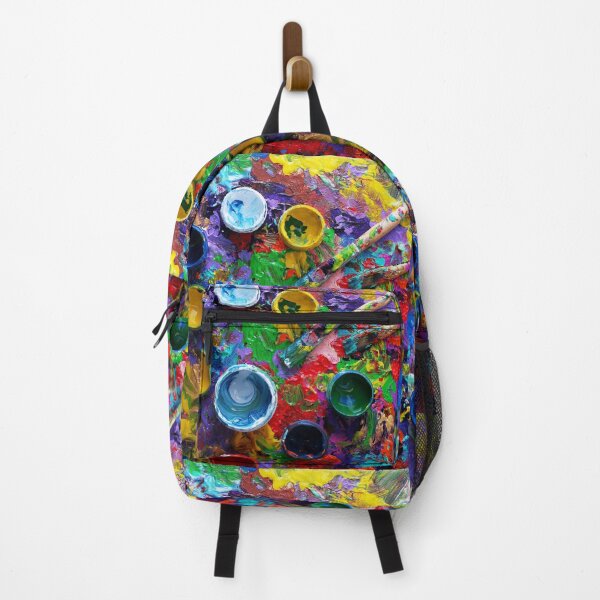 Item preview, Can and paint brush on colorful painting designed and sold by Print Punk ⭐⭐⭐⭐.