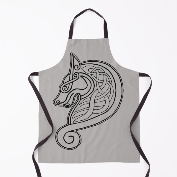 Item preview, Norse Wolf in Black Lines designed and sold by geekymindus.
