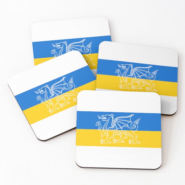 Item preview, Ukraine - Wales Flag designed and sold by Wildwales.