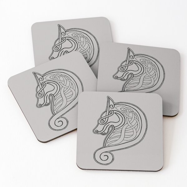 Item preview, Norse Wolf in Black Lines designed and sold by geekymindus.