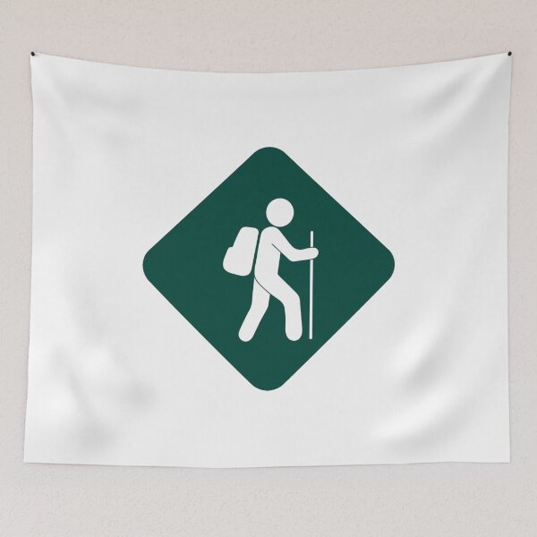 Artikelvorschau, Dunkelgrünes Happy Hiker Schild entworfen und verkauft von jessicaleah15.