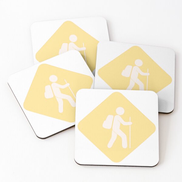 Artikelvorschau, Gelbes Happy Hiker Schild entworfen und verkauft von jessicaleah15.