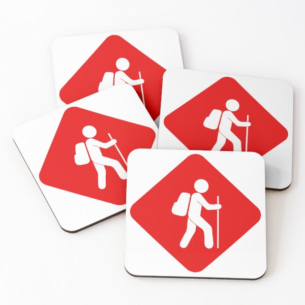 Artikelvorschau, Rotes Schild „Happy Hiker“ entworfen und verkauft von jessicaleah15.