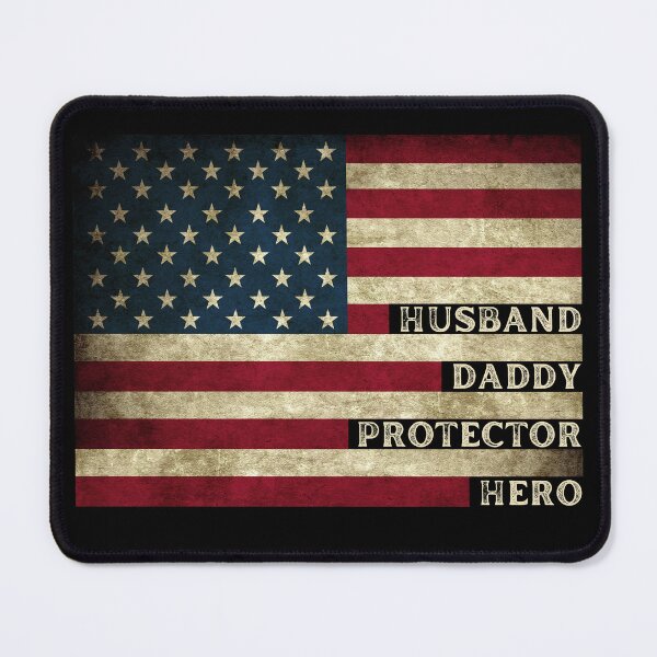 Item preview, AMERICAN FLAG HUSBAND DADDY PROTECTOR HERO designed and sold by appareltolove.