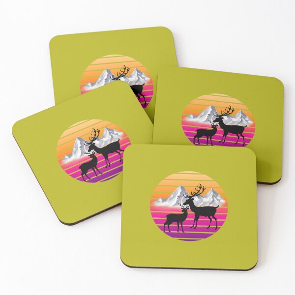 Item preview, Retro Deer Mountain Scene designed and sold by Culture2Design.