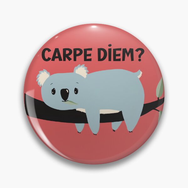 Item preview, Cute but a little  depressed Koala meditating about Carpe Diem. Is it worth it? designed and sold by marina63.