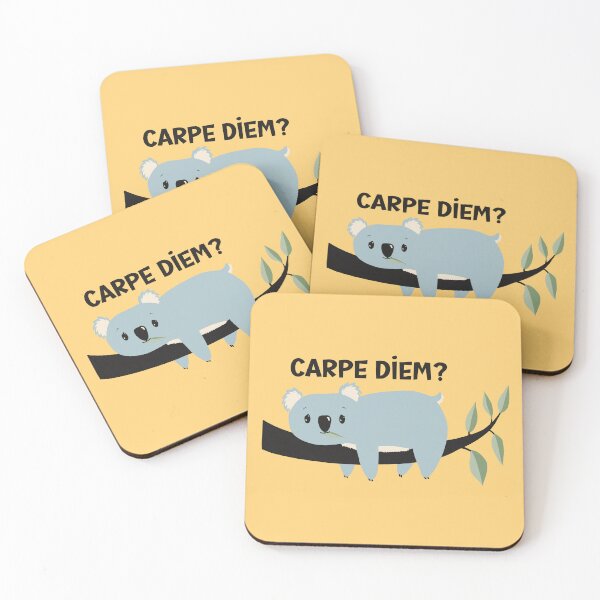 Item preview, Cute but a little  depressed Koala meditating about Carpe Diem. Is it worth it? designed and sold by marina63.