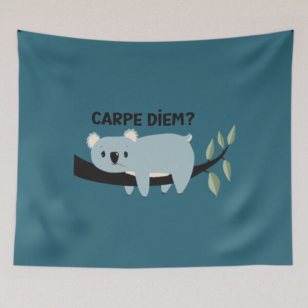 Item preview, Cute but a little  depressed Koala meditating about Carpe Diem. Is it worth it? designed and sold by marina63.