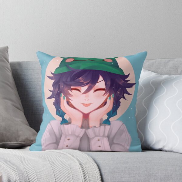 Item preview, Frog hat venti Genshin impact cute anime boy designed and sold by Soda-bunny.