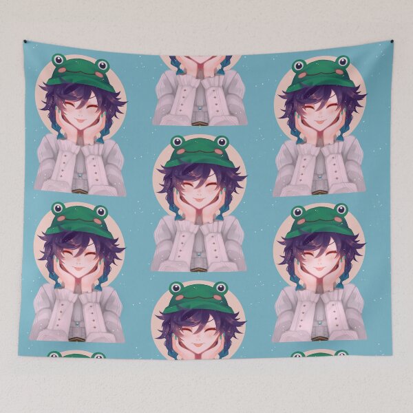 Item preview, Frog hat venti Genshin impact cute anime boy designed and sold by Soda-bunny.