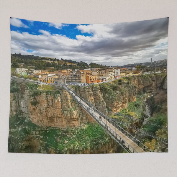 Item preview,  Bridge on rock Mountain in the City of the Hanging Bridges designed and sold by anisbbmbrush.