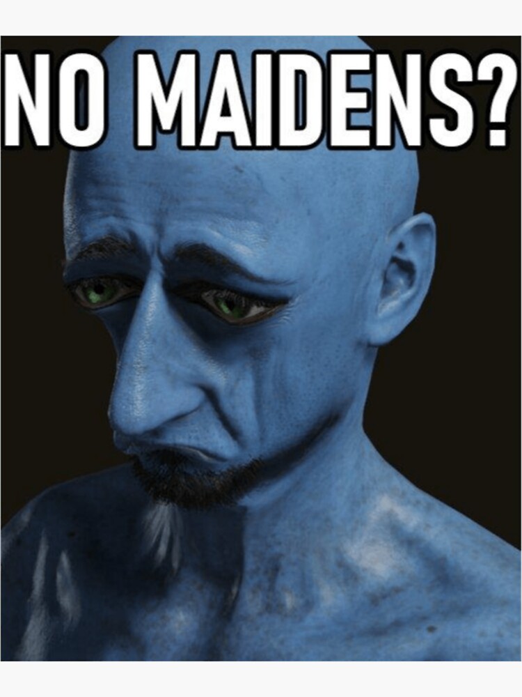 "No Maiden.. Megamind Meme" Sticker by bodenxyquantjc Redbubble