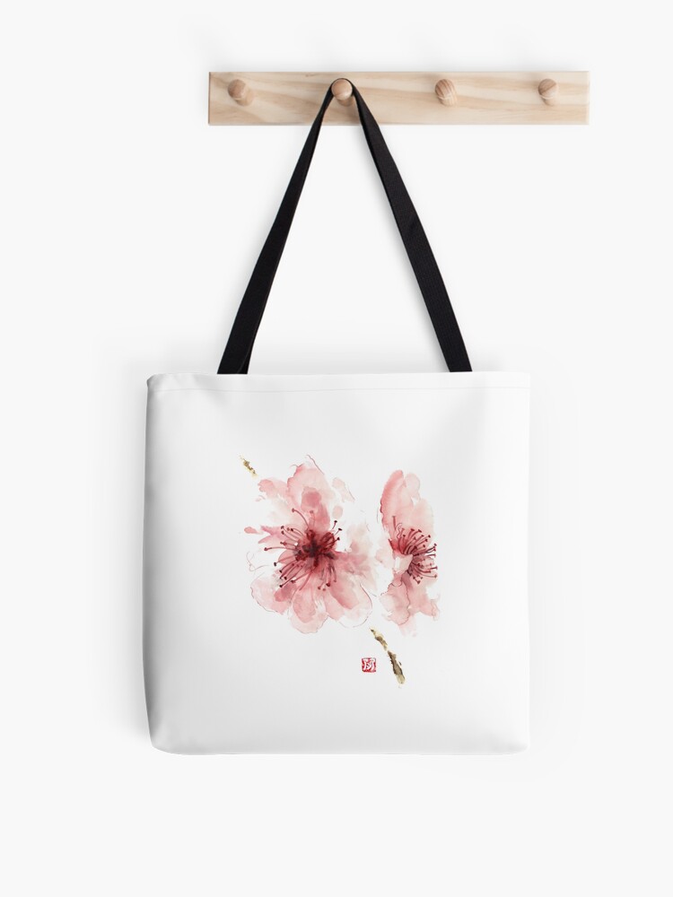 Cherry blossom, Blossom wall art, Buy art online, Flower blossom watercolor  art print Tote Bag