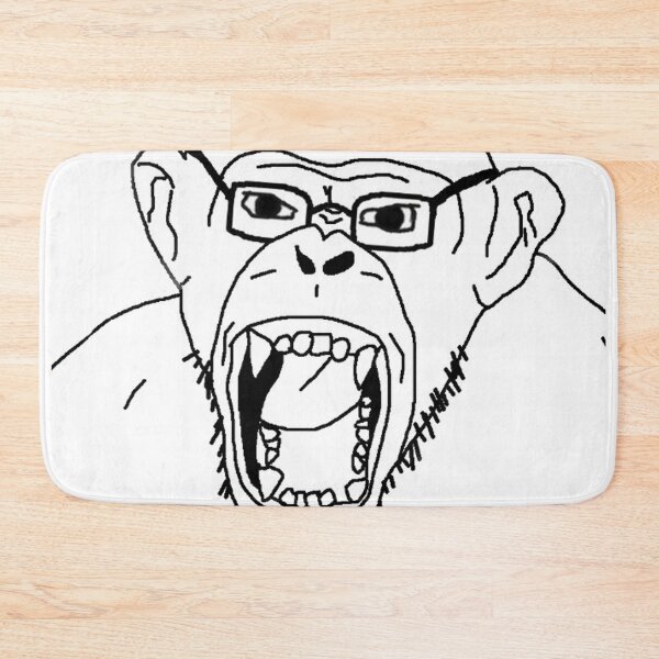 Item preview, Monkey soyjak rage face designed and sold by purplepinkdrgn.