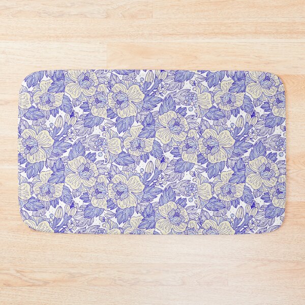 Item preview, Electric Blue and Yellow Floral Art Abstract Aesthetic For Flower Lovers/Botanical Enthusiasts  designed and sold by haRexia.