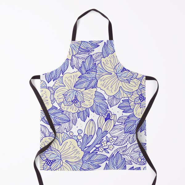 Item preview, Electric Blue and Yellow Floral Art Abstract Aesthetic For Flower Lovers/Botanical Enthusiasts  designed and sold by haRexia.