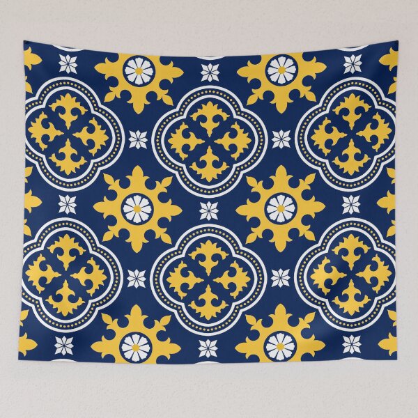Item preview, Traditional Portuguese Tiles Seamless, Portuguese Tiles Pattern Design, Portuguese Tiles Azulejos, Blue and White Portuguese Tile designed and sold by Paintcorner.