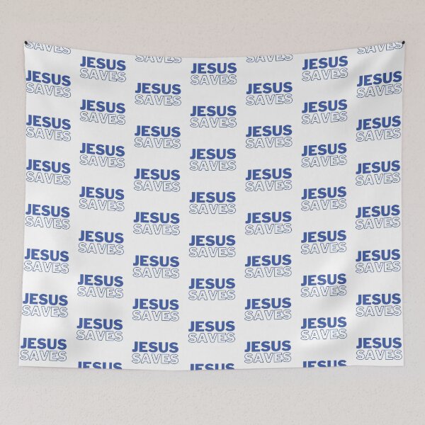 Item preview, Jesus Saves | Blue designed and sold by KarolinaPaz.