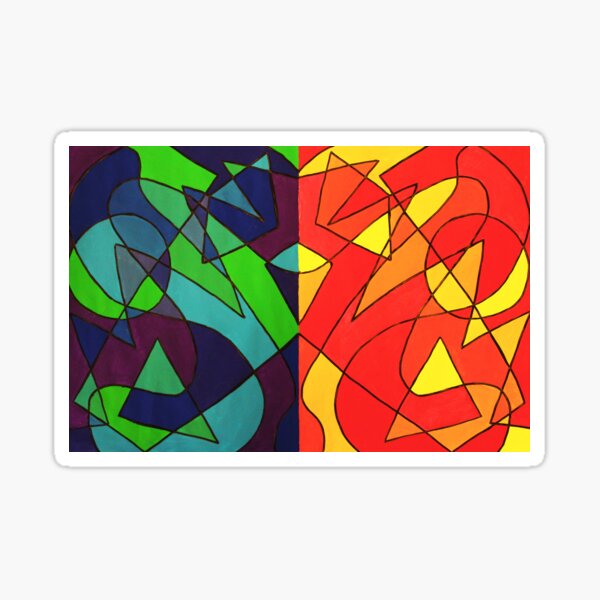 Symmetrical Shape Painting Sticker