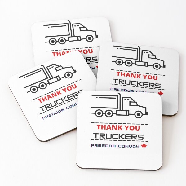 Artikelvorschau, Thank You Truckers - Freedom Convoy (Weiß) entworfen und verkauft von Free2BeMeShop.