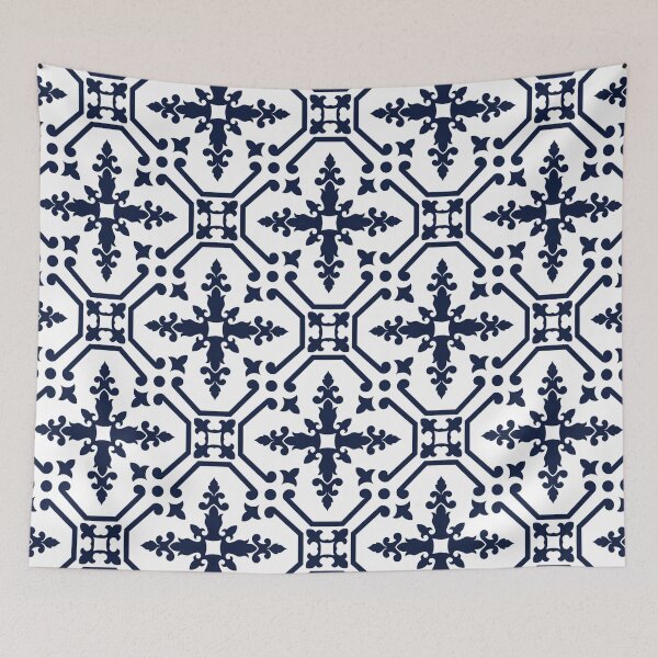 Item preview, Blue and White Portuguese Tile, Traditional Portuguese Tiles Seamless, Portuguese Tiles Pattern Design, Portuguese Tiles Azulejos designed and sold by Paintcorner.