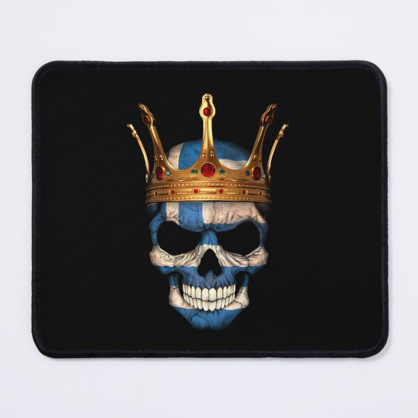 Item preview, Greek Flag Skull with Crown designed and sold by JeffBartels.