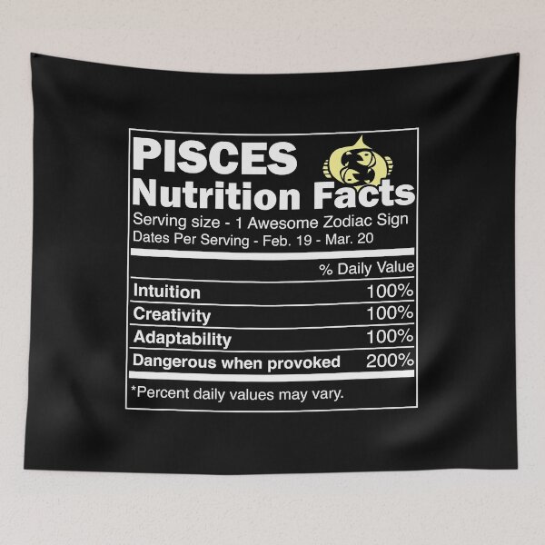 Item preview, Pisces Nutrition Facts Astrology Zodiac designed and sold by vincentalan.