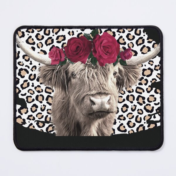Item preview, Scottish Highland Cow with Leopard designed and sold by speakupandshine.