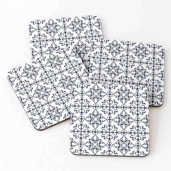 Item preview, Blue and White Portuguese Tile, Traditional Portuguese Tiles Seamless, Portuguese Tiles Pattern Design, Portuguese Tiles Azulejos designed and sold by Paintcorner.