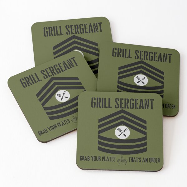 Item preview, Grill Sergeant Funny Backyard BBQ Father's Day Memorial Day Weekend designed and sold by Purple Fern Art.