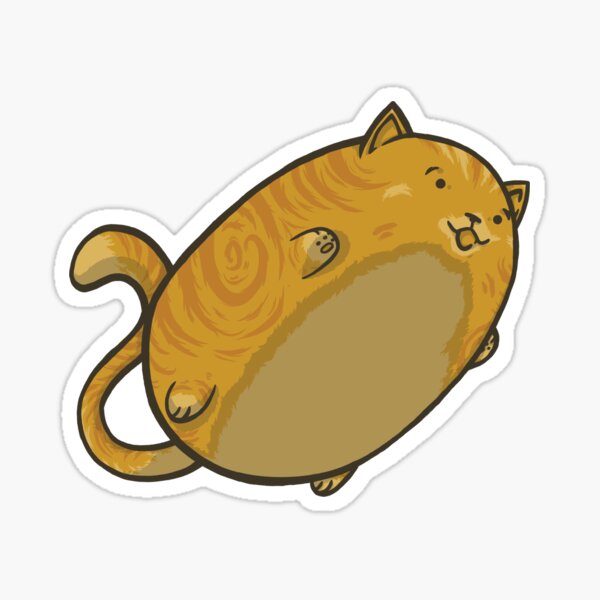 Flying Cat Orange Tabby Sticker By Weirdowu Redbubble 9817