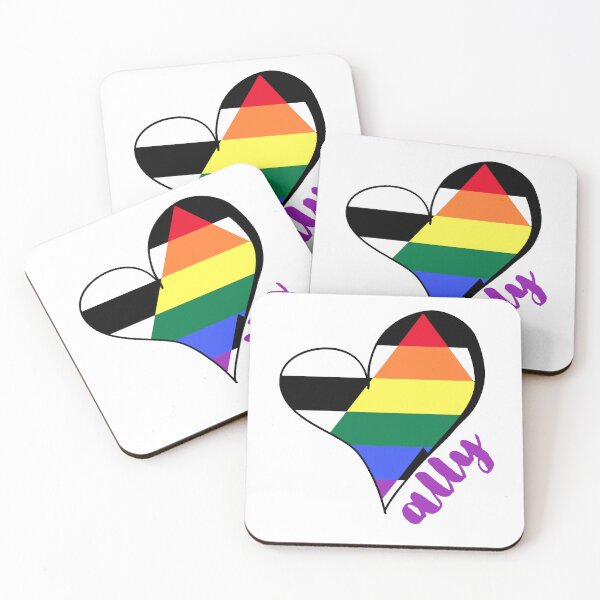 Item preview, LGBTQ+ Ally Rainbow Pride Flag - Equality Rights for LGBT Heart  designed and sold by BeebsAndNugget.