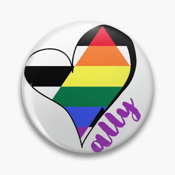 Item preview, LGBTQ+ Ally Rainbow Pride Flag - Equality Rights for LGBT Heart  designed and sold by BeebsAndNugget.