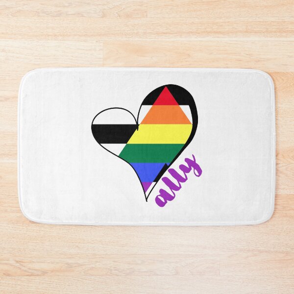 Item preview, LGBTQ+ Ally Rainbow Pride Flag - Equality Rights for LGBT Heart  designed and sold by BeebsAndNugget.