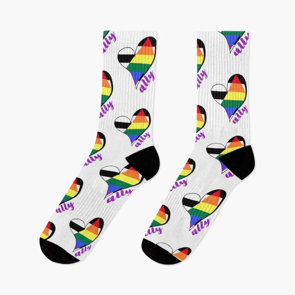 Item preview, LGBTQ+ Ally Rainbow Pride Flag - Equality Rights for LGBT Heart  designed and sold by BeebsAndNugget.