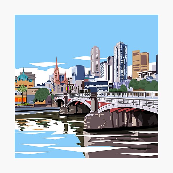 Item preview, Princes Bridge, Melbourne designed and sold by Ira Mitchell.