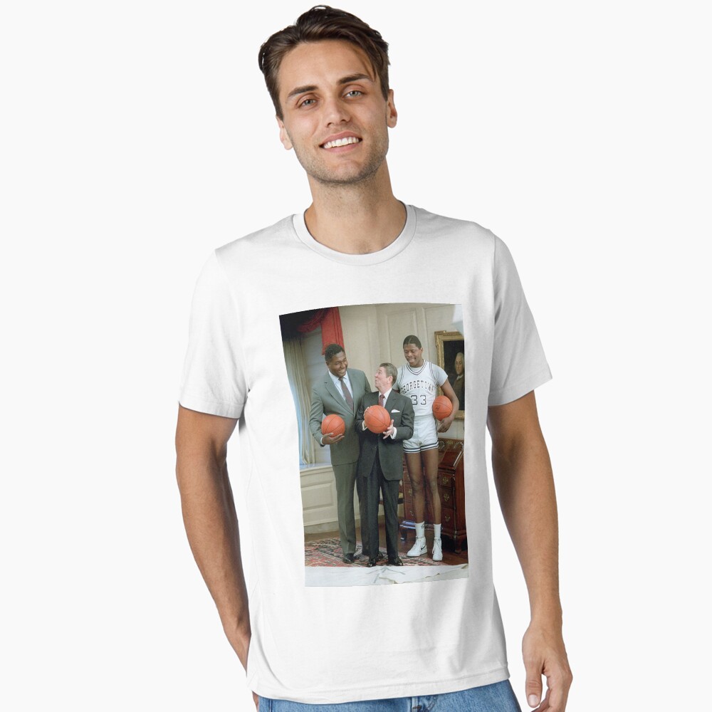 John Thompson with Ronald Reagan, Patrick Ewing Poster