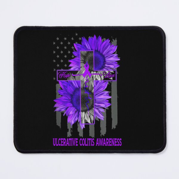Item preview, Faith Hope Love American Flag Sunflower Christian Cross Ulcerative Colitis Awareness designed and sold by Tadmab.