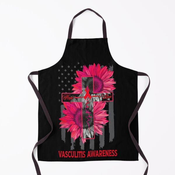 Item preview, Faith Hope Love American Flag Sunflower Christian Cross Vasculitis Awareness designed and sold by Tadmab.