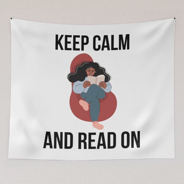 Item preview, Keep Calm And Read On                      designed and sold by BlueOceanT.