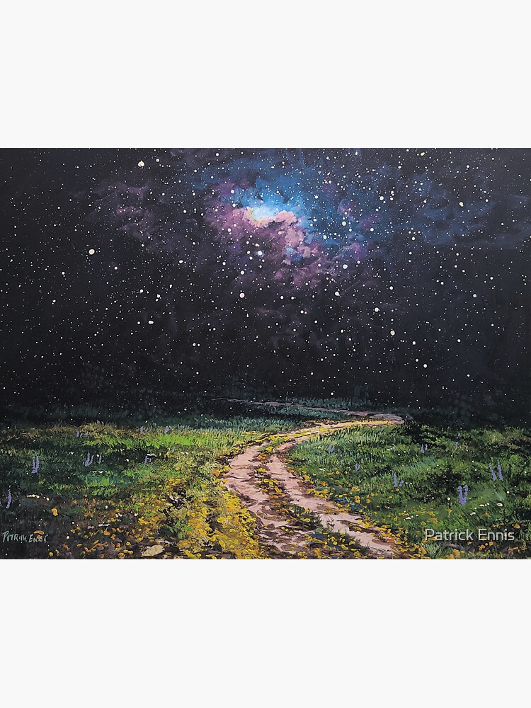 Thumbnail 3 of 3, Sticker, Space meadow designed and sold by PatrickEnnis.