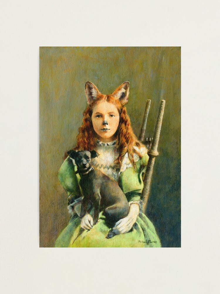Alternate view of Victorian Fox Girl Photographic Print