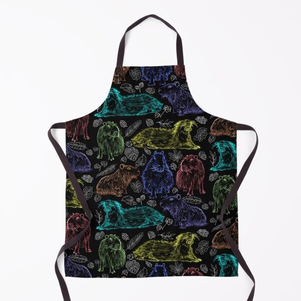 Item preview, Colorful Capybaras and Tropical Leaves designed and sold by nimreninmu.