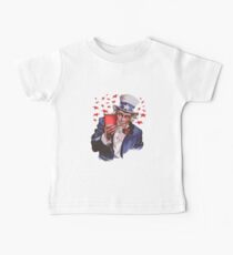 Uncle Sam Solo Cup American College Party Drinking Alcohol Baby Tee